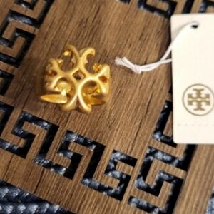 Tory Burch Gold Statement Ring Size 6